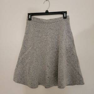 Theory A Line Gray Wool Skirt